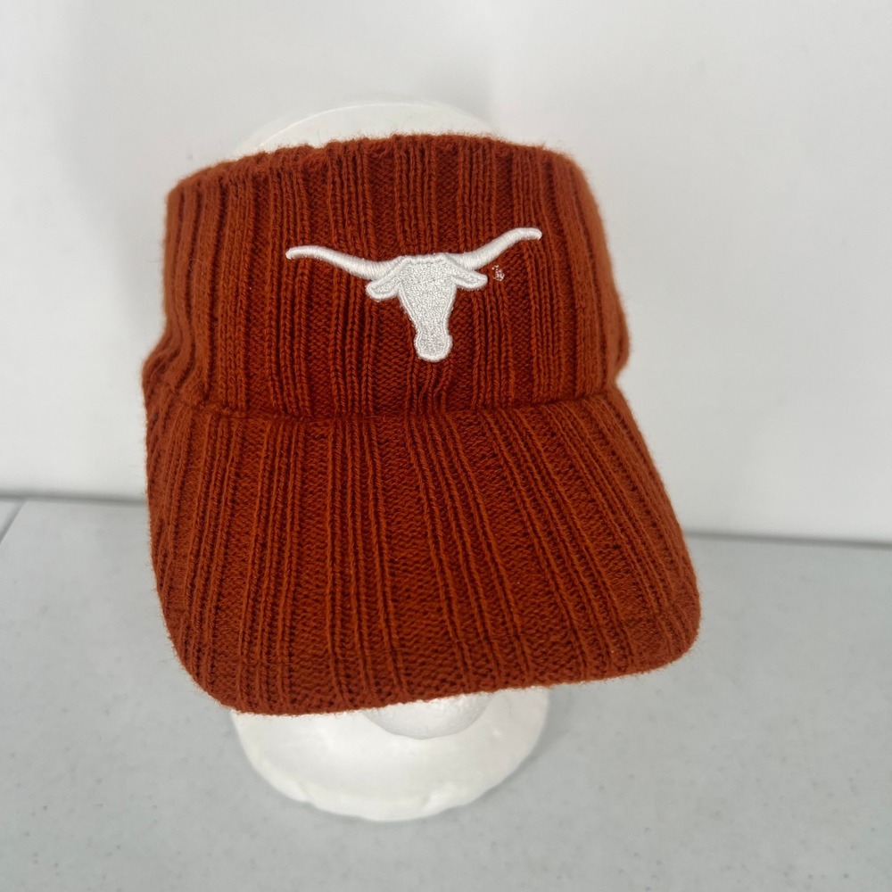 Vintage‎ Texas Longhorns Starter Knit Visor Burnt Orange Ribbed Hat One Size